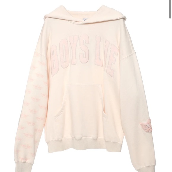 Boys Lie Polar Pink Racer Hoodie - Picture 1 of 7